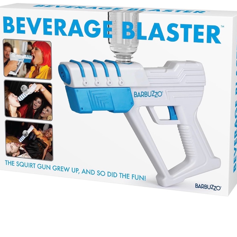 Beverage Blaster - White and Blue Party Squirt Gun